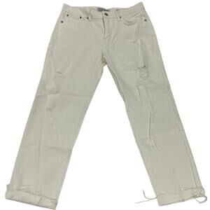 Lucky Brand Sienna Slim Boyfriend Jeans 6/28 Women's White Distressed